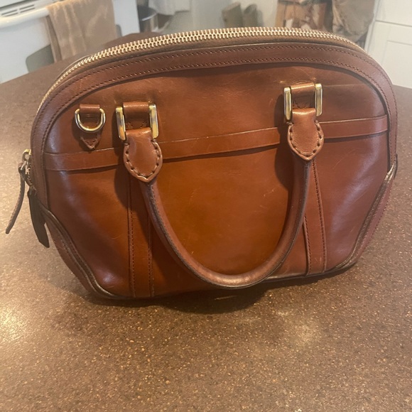 Burberry Leather Bowling Bag Purse - Picture 2 of 5